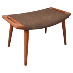 Vintage Hans Wegner Papa Bär Stuhl Ottoman in Teakholz