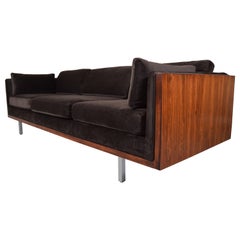 Milo Baughman for Directional Rosewood Panel Case Sofa