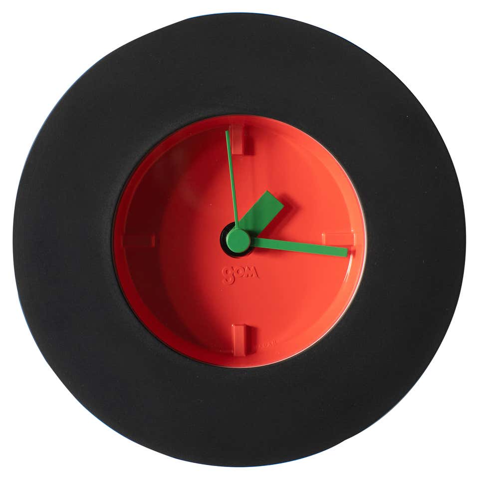 1980s Postmodern Wall Clock For Sale at 1stDibs