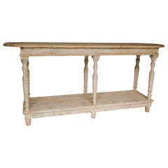 19th Century Italian Console Table in Abete Wood