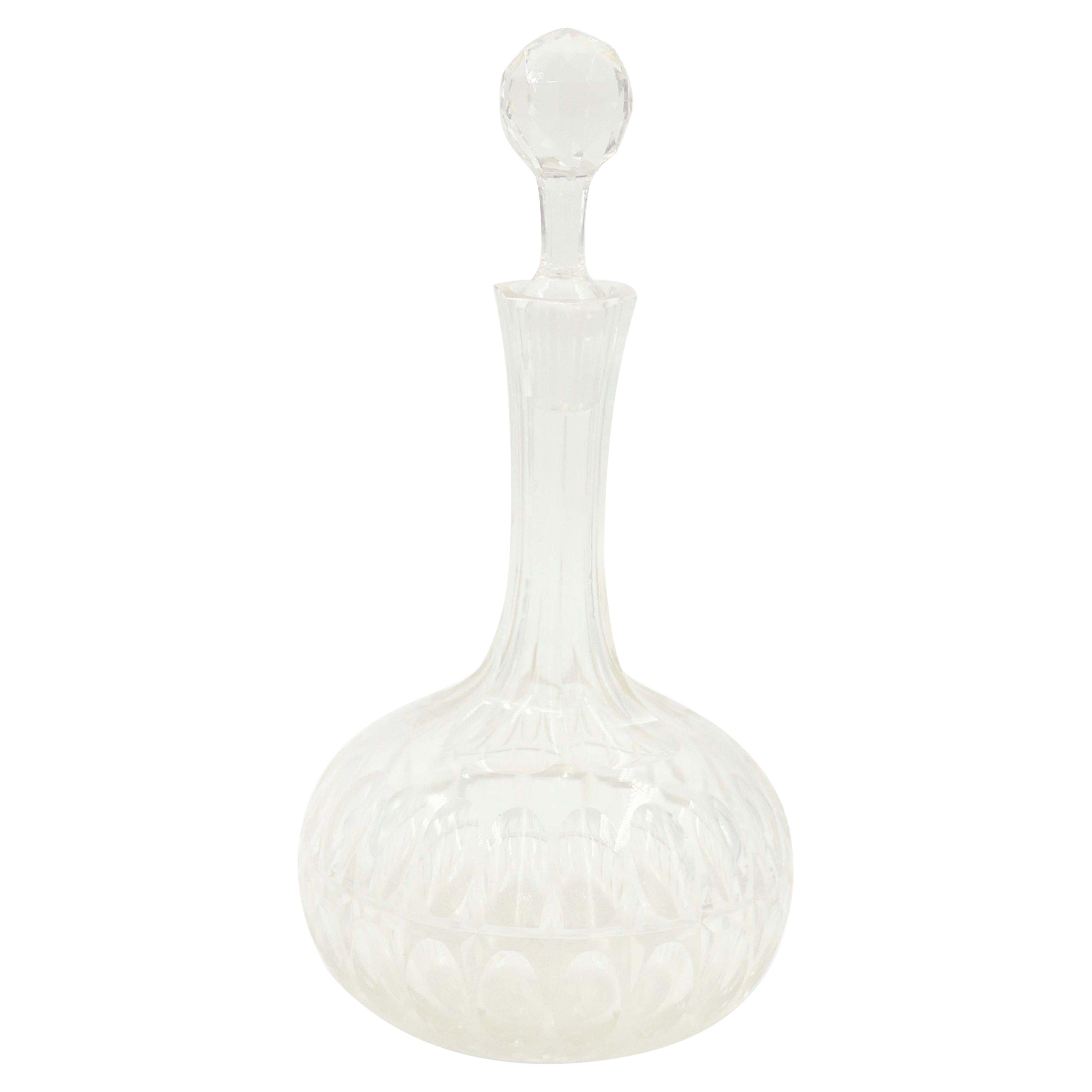 English Cut Crystal Stoppered Decanter