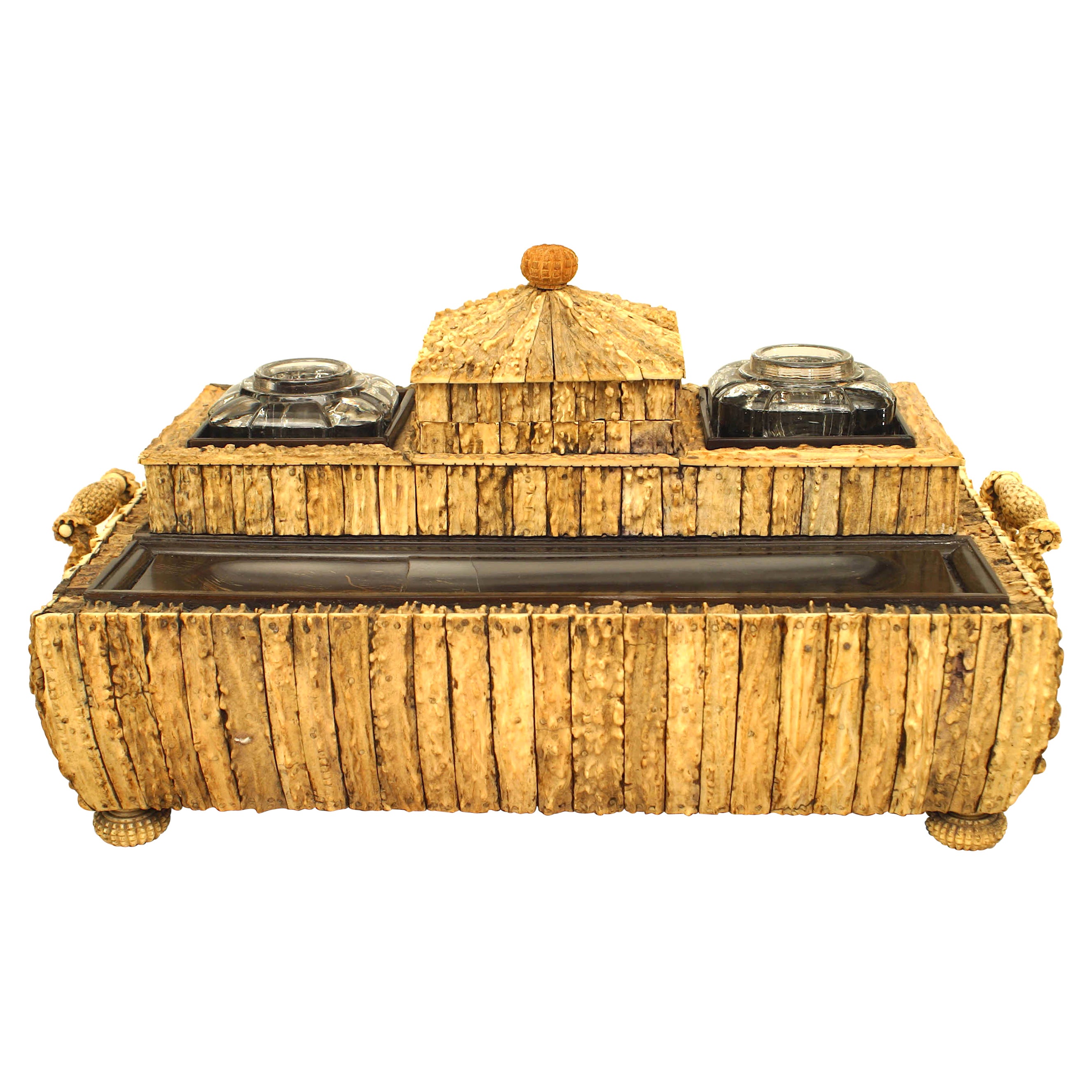 Anglo Indian Sandalwood and Horn Writing Box