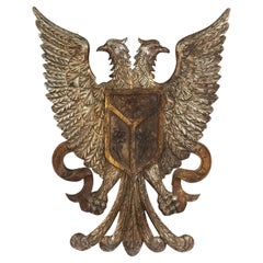 Vintage 20th Century Renaissance Revival Carved Austrian Hungarian Eagle Wall Plaque