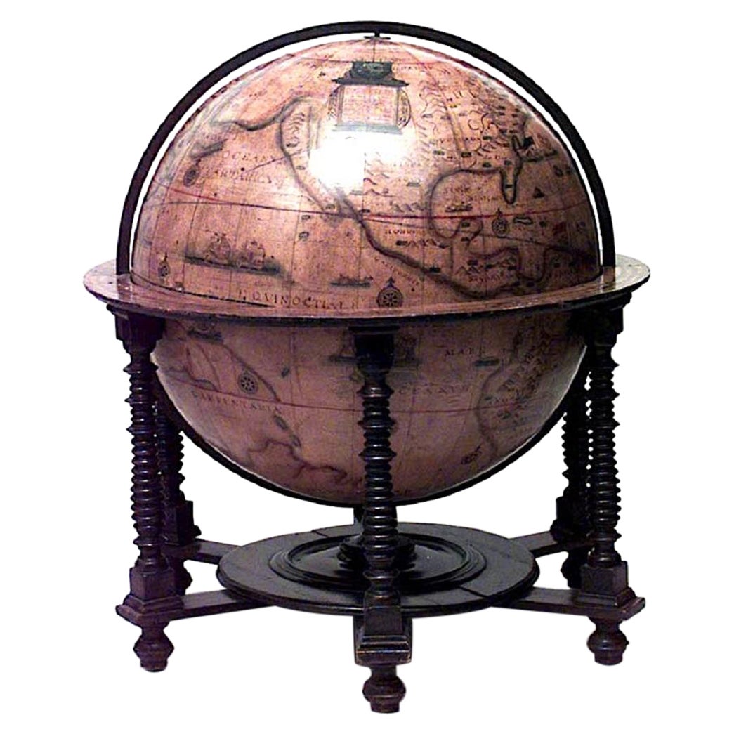 Monumental globe de la Renaissance italienne