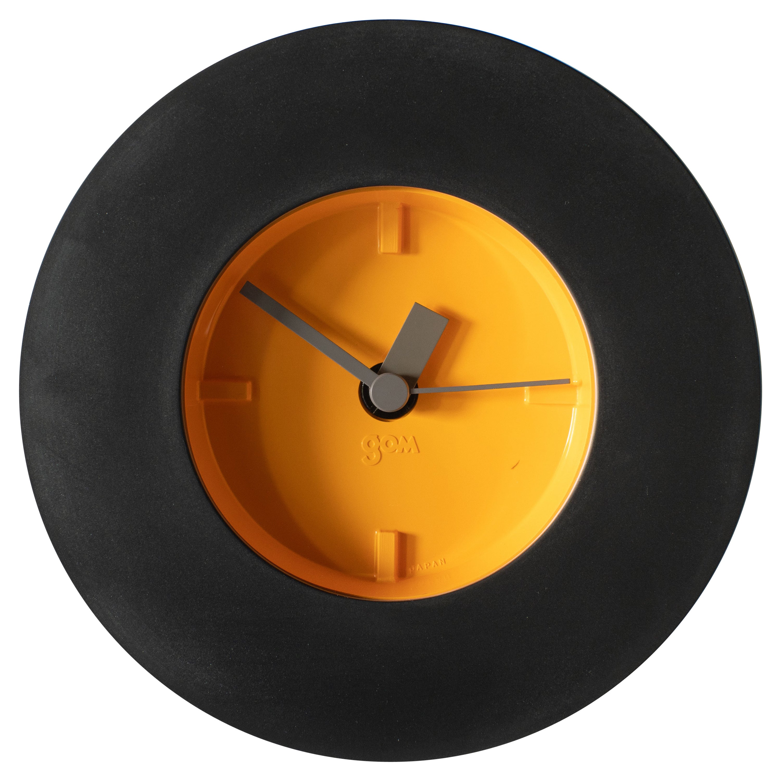 Wall Clock Masayuki Kurokawa Gom Yellow Postmodern, 1980s