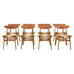 Danish Design Classic Hans Wegner CH30 Chairs in Teak, 1960s, Set of 8
