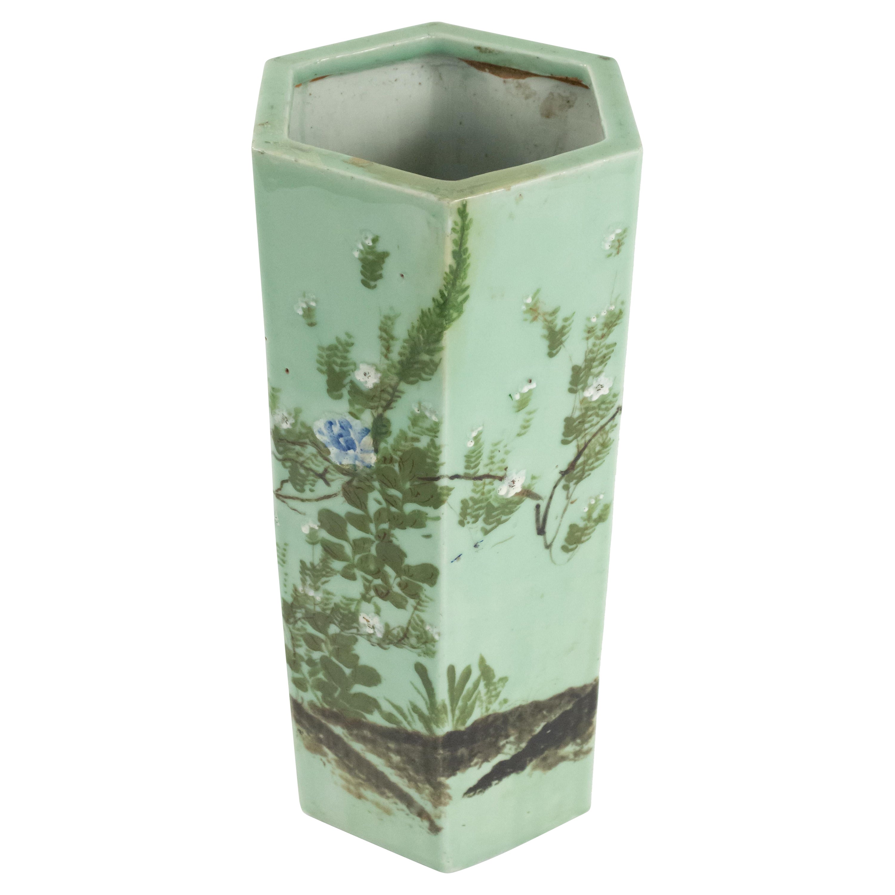 Paragüero Chino de Porcelana Celadón