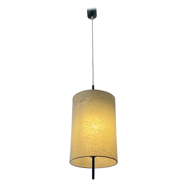 Italian Mid-Century Modern Cylindrical Cocoon Chandelier, 1960s For Sale