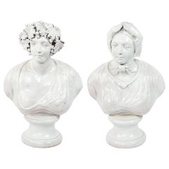 Vintage Italian Neo-Classic Terra-Cotta Busts