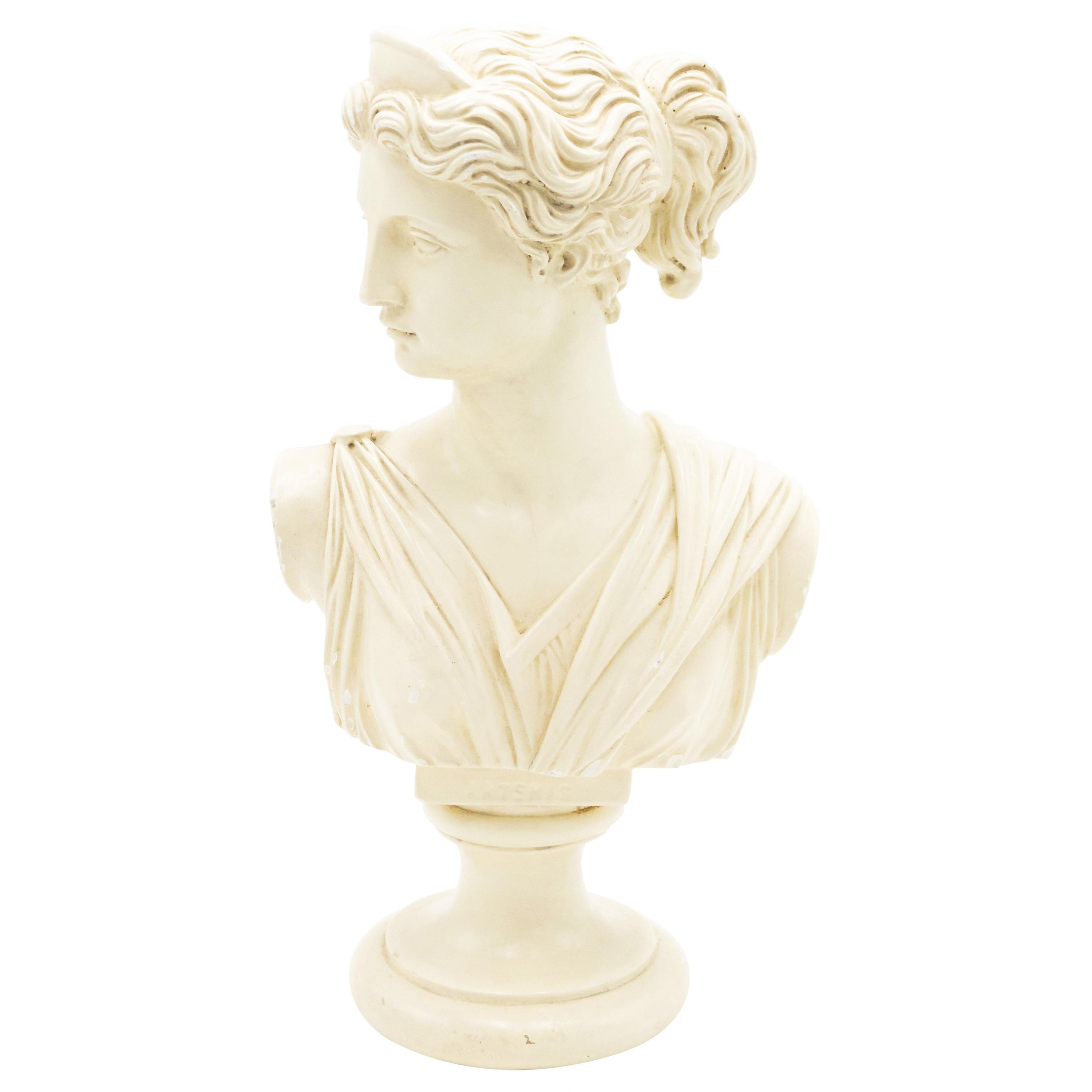 Plastische Gipsbüste der Diana von Versailles
