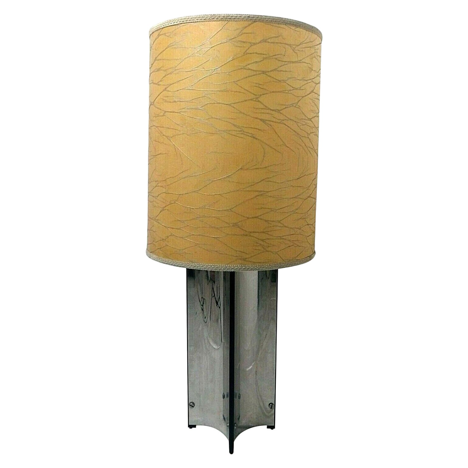 Vintage Steel Floor Lamp by Gaetano Sciolari for Sciolari, 1970s