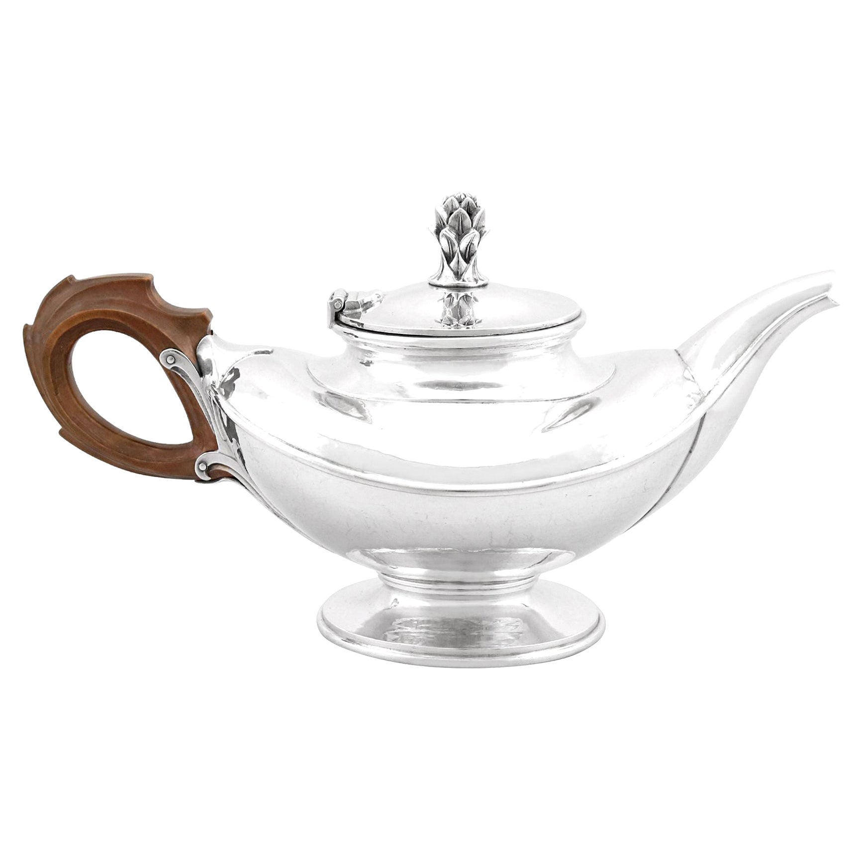 Antique Omar Ramsden Sterling Silver Teapot 1931 For Sale