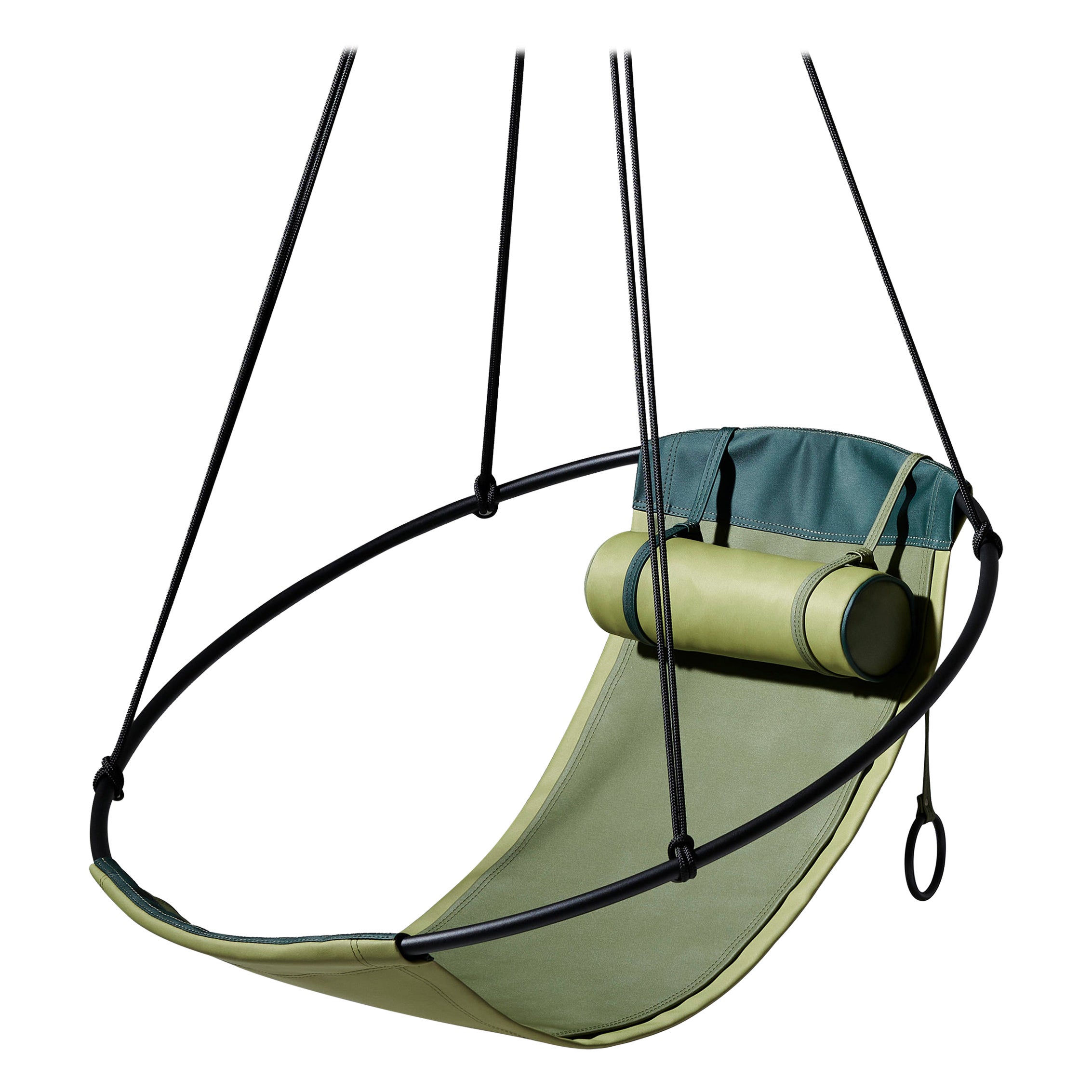 Sling Outdoor Hanging Swing Seat Vegan Eco Friendly, Green For Sale