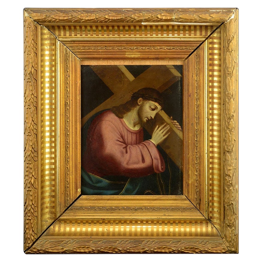 Christ Carrying the Cross, Oil on Copper, 17th Century