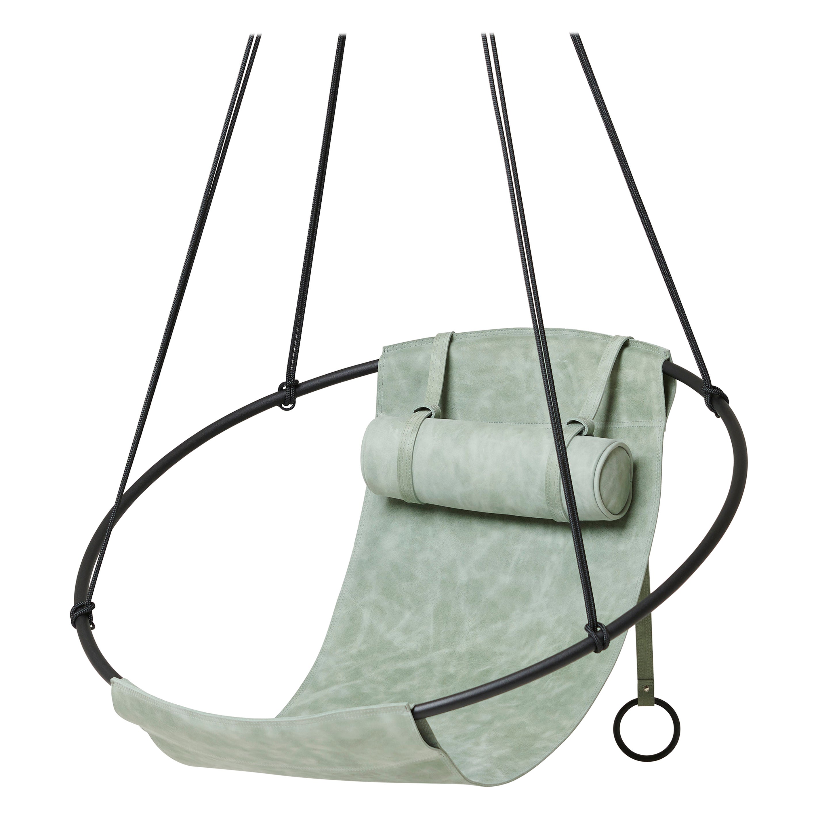 Modern Hanging Swing Chair, Indoor Swing, Sage Green, Special Edition For  Sale at 1stDibs | modern indoor swing, indoor swing chair