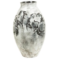 White Ceramic Horse Design Vase