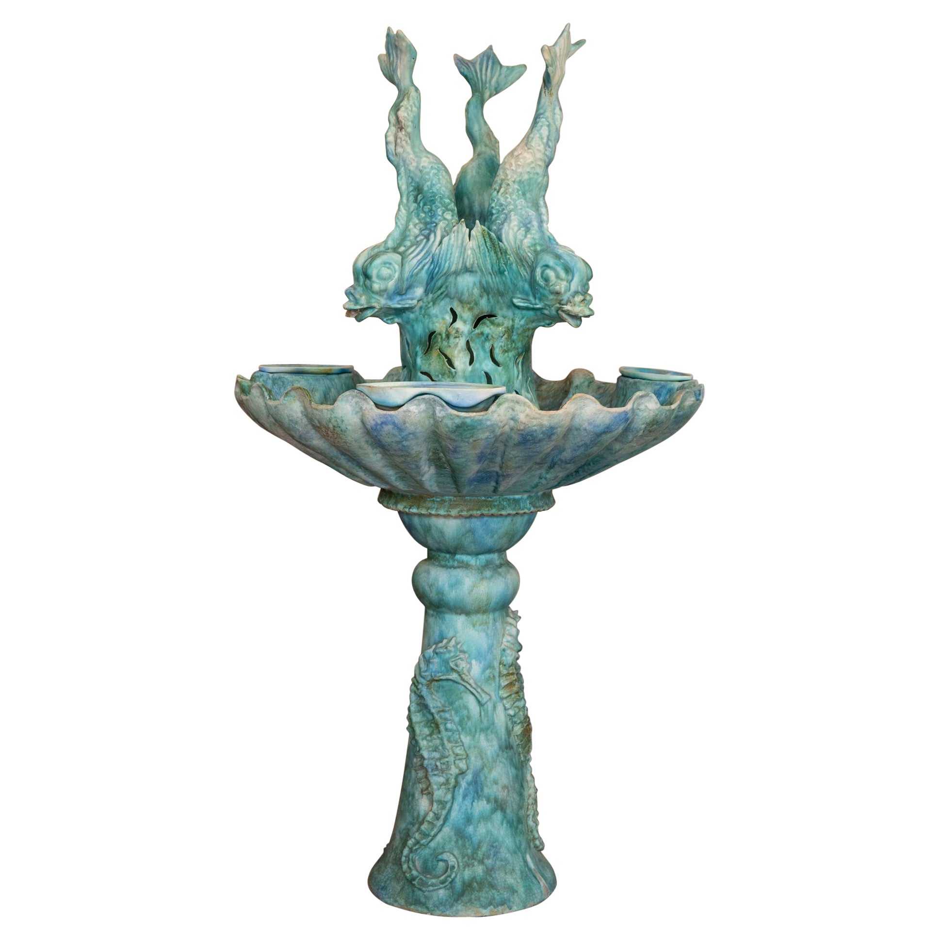 Fountain "Dauphin" in Earthenware