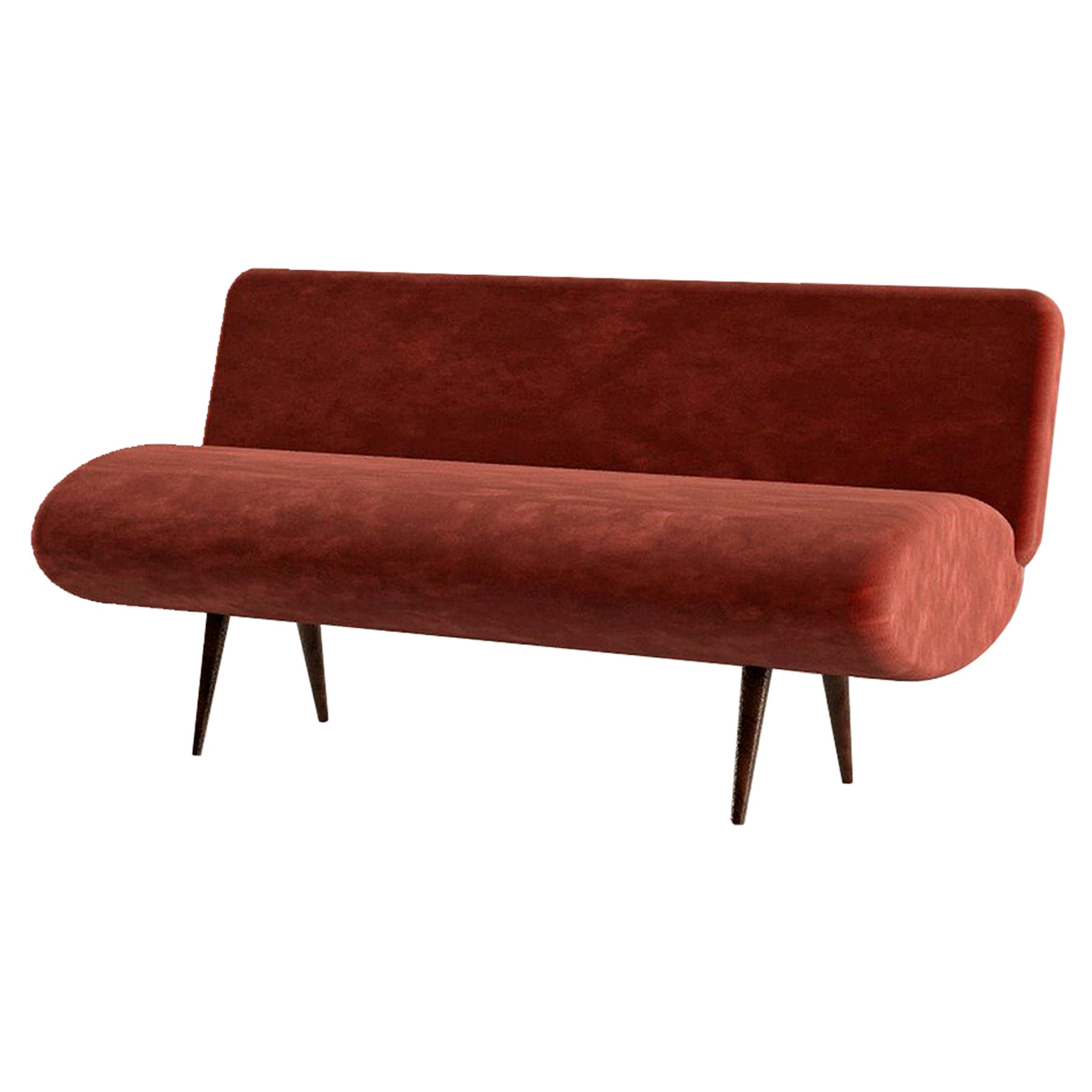 Cylinder Mohair Sofa by Rejo Studio For Sale