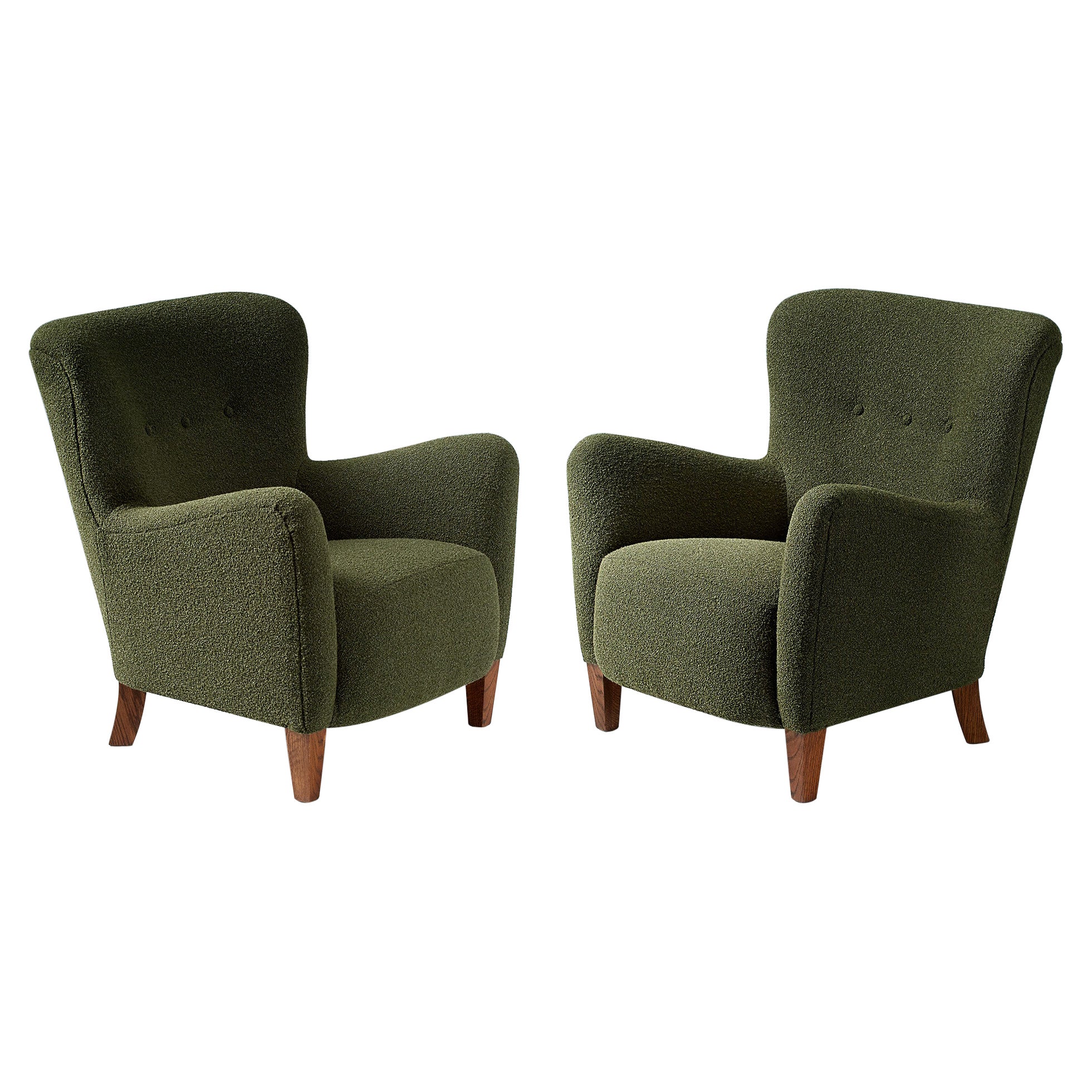 Custom Made Ryo Boucle Lounge Chairs
