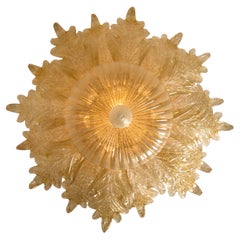 1 of 2 XXL Flush Mount Murano Glass Barovier & Toso, Italy, (D 37.4")  1969