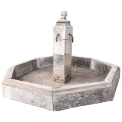 French Antique Limestone Fountain, Late 20th Century, France