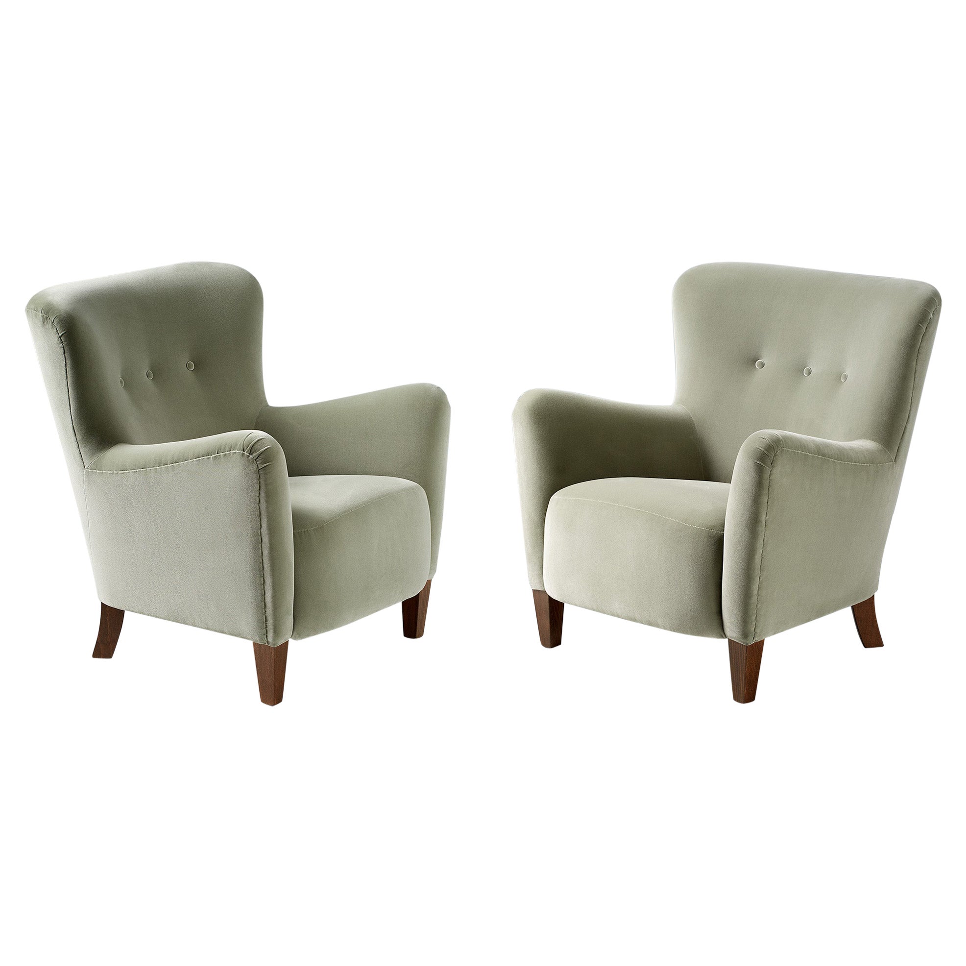 Custom Made RYO Velvet Lounge Chairs