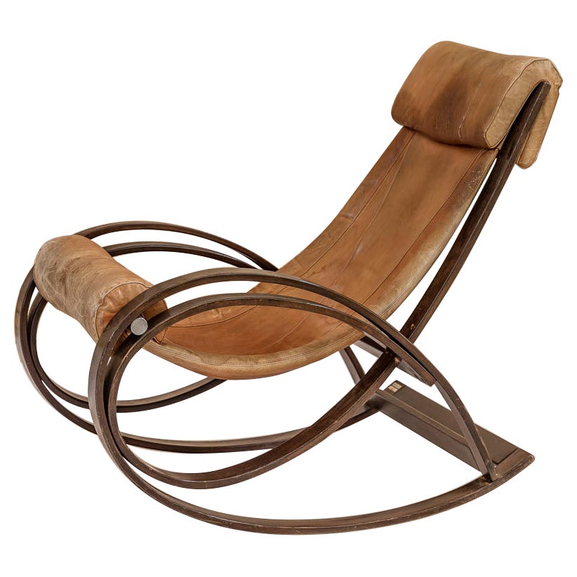 Sgarsul Rocking Chair by Gae Aulenti for Poltronova, Italy, 1960 For Sale  at 1stDibs