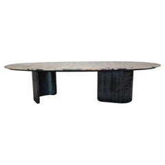 Modern Armona Dining Table, Patagonia Stone, Handmade in Portugal by Greenapple