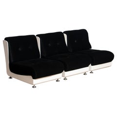 1970's Italian Three Roche Bobois Lounge Easy Chairs Designed by Mario Bellini