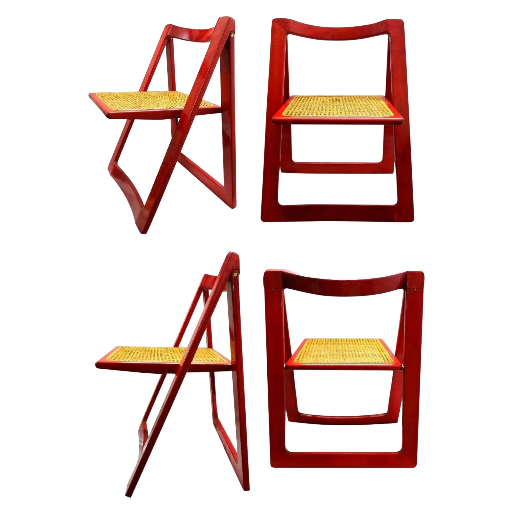 Set of 4 Chairs "Trieste" Design Aldo Jacober Pierangela D'Aniello for Bazzani