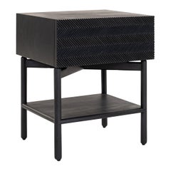 Contemporary Night Stand Hand Carved Cedar Wood