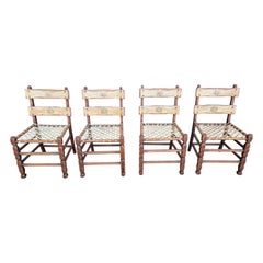 California Rancho / Spanish Colonial Dining Chairs, Set 4
