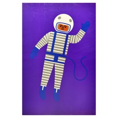 Original Retro Poster Creative Playthings Educational Toys Spaceman Astronaut