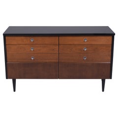 Vintage Mid-Century Lacquered Walnut Chest of Drawers
