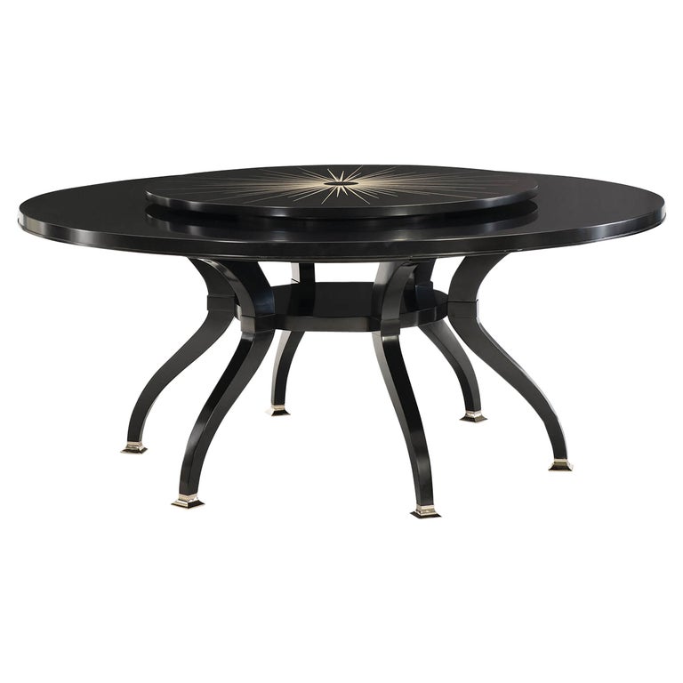 Mid Century Style Round Dining Table For Sale at 1stDibs