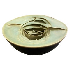Vintage Peter Simpson Signed British Uk Studio Pottery Bowl Organic Nature Form Vessel