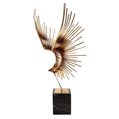 Modernist Curtis Jere Brass Eagle Sculpture