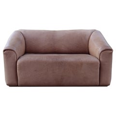 De Sede DS 47 Loveseat Neck Leather Sofa brown