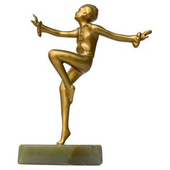 Art Deco Figurative Spelter Dancer, c1930