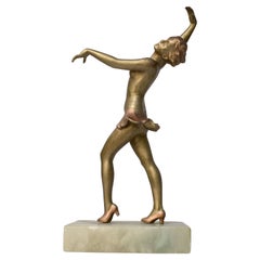 Art Deco Dancer Spelter Figure, c1930