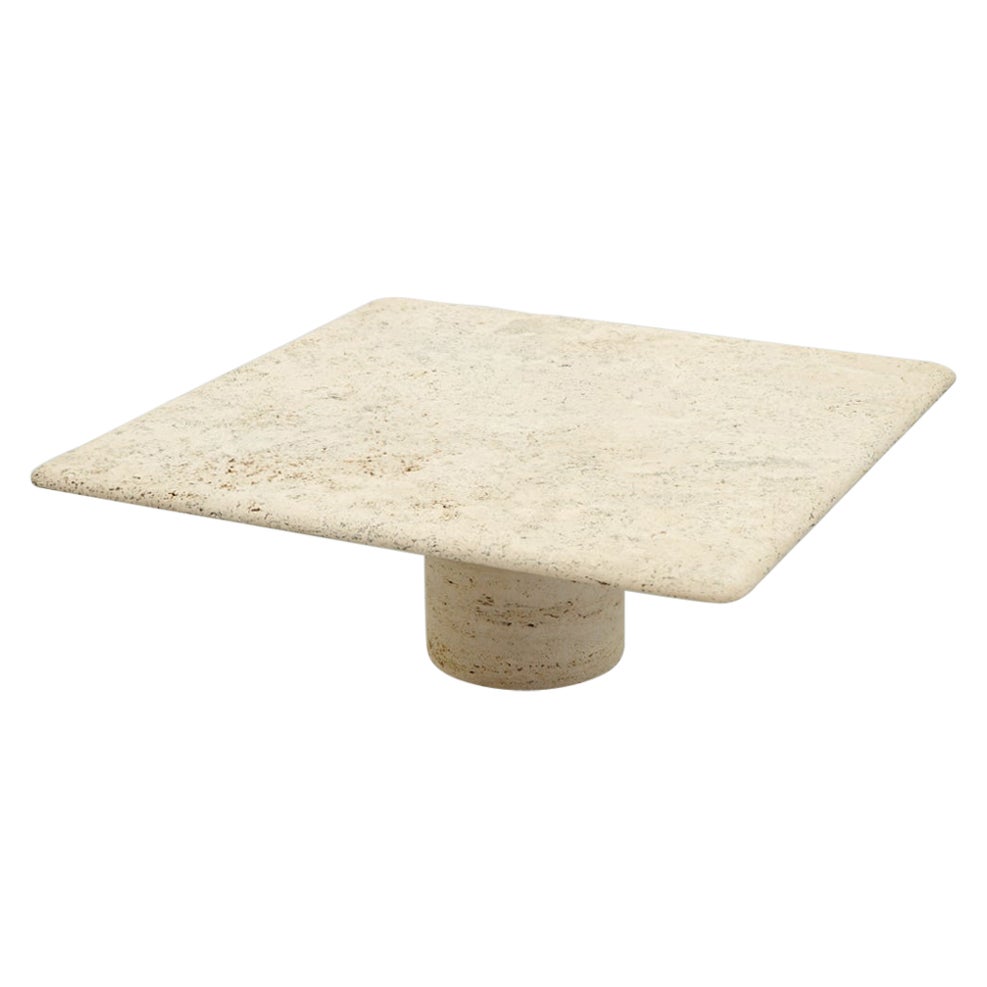 Travertine Coffee Table by Angelo Mangiarotti for Up & Up, Italy, 1970s