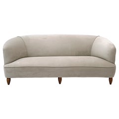 Gio Ponti Modernes italienisches Samtsofa der Jahrhundertmitte "Casa E Giardino":: 1936
