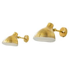 Brass Wall Lamps / Wall Uplights by ASEA, Sweden, 1950s