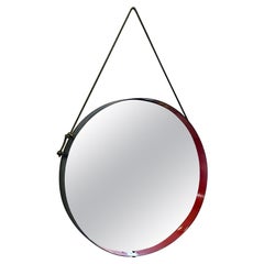 Italian Mid-Century Modern Round Metal Mirror, 1960s