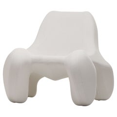 Sisal white chair “Club 112” in woven woollen finish, Colour 100 Tonus