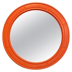 Italian Mid-Century Modern Round Plastic Mirror, 1970s