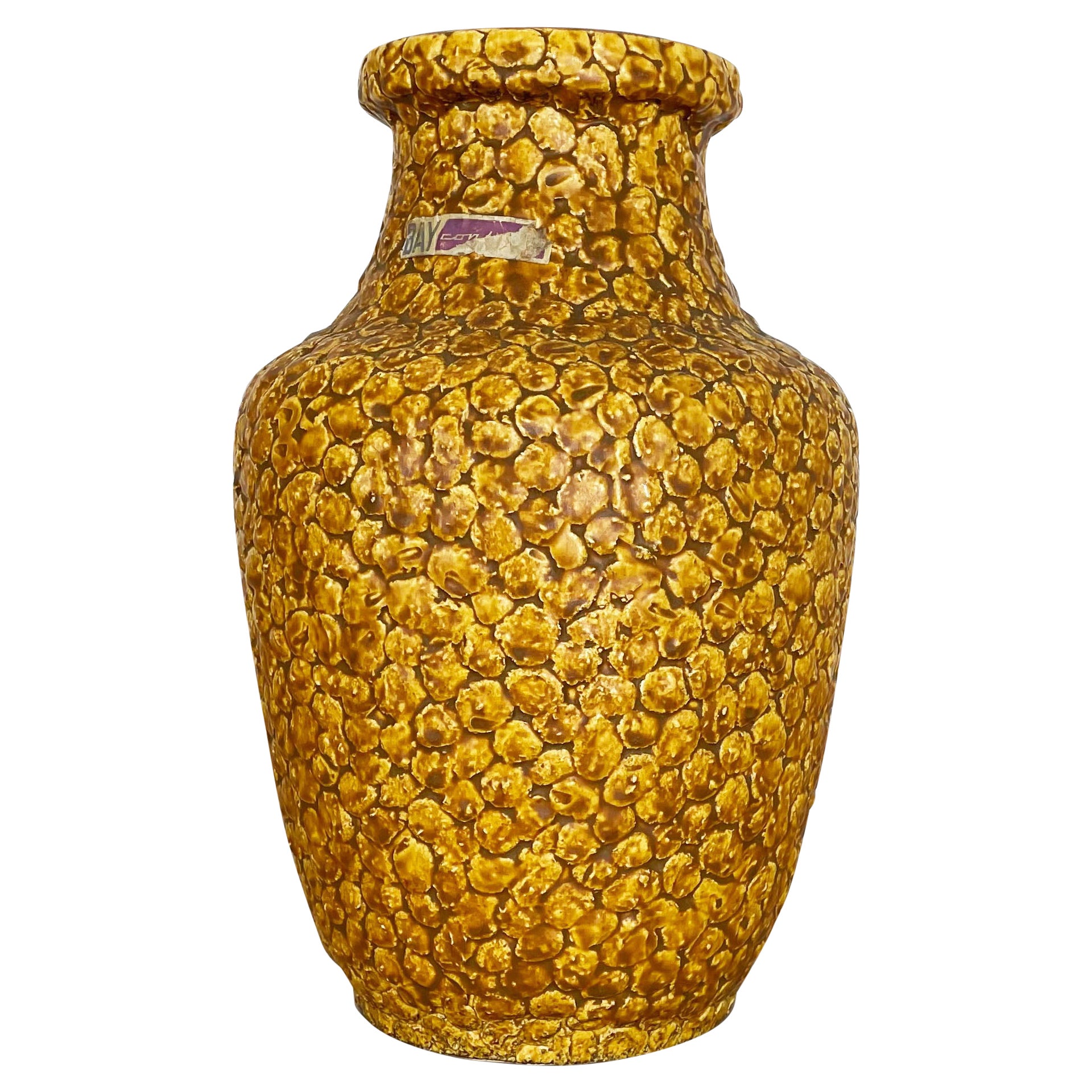 Super Colorful Fat Lava Pottery "CONTURA" Vase by Bay Ceramics, Germany, 1950s