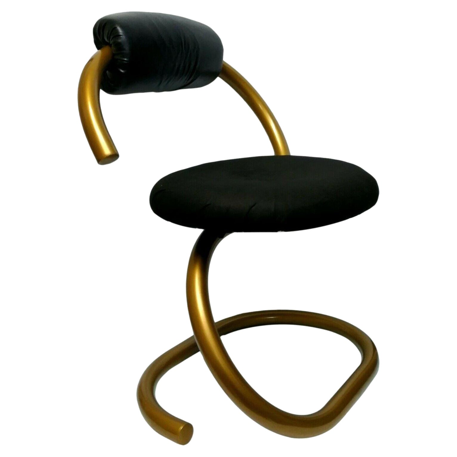 Collectibles Chair "Spiral - Cobra" Gold Series Design Giotto Stoppino, 1975