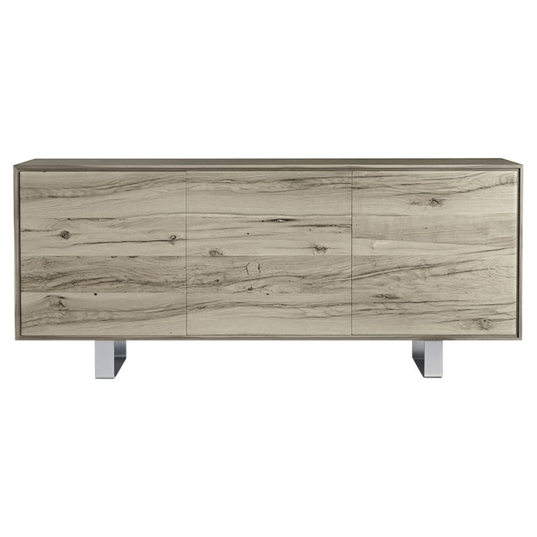 Materia Rovere Solid Wood Sideboard, Oak and Walnut Natural Finish,  Contemporary For Sale at 1stDibs | sideboards grey