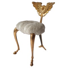 Vintage Bronze Chair Model 'Pegasus' by Mark Brazier-Jones